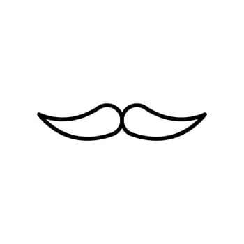 mustache outline vector icon mustache stock vector icon for web, mobile app and ui design