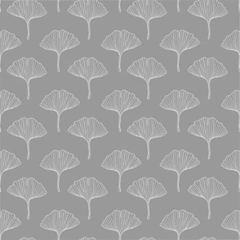 Ginko biloba Floral seamless pattern with ginkgo leaves.Vector backgraund