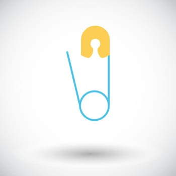 Safety pin icon. Flat vector related icon for web and mobile applications. It can be used as - logo, pictogram, icon, infographic element. Vector Illustration.