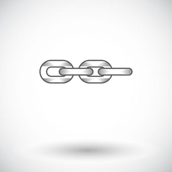 Link. Single flat icon on white background. Vector illustration.