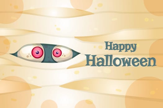 Happy Halloween vector postcard template. Traditional autumn holiday. Spooky party celebrations
