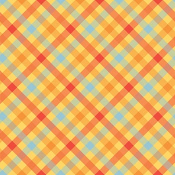 Tartan orange color seamless vector pattern. T-shirt fabric texture. Flannel textile background