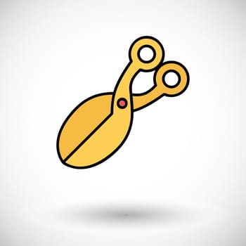 Scissors icon. Flat vector related icon for web and mobile applications. It can be used as - logo, pictogram, icon, infographic element. Vector Illustration.