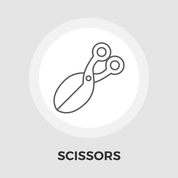 Scissors Icon Vector. Flat icon isolated on the white background. Editable EPS file. Vector illustration.