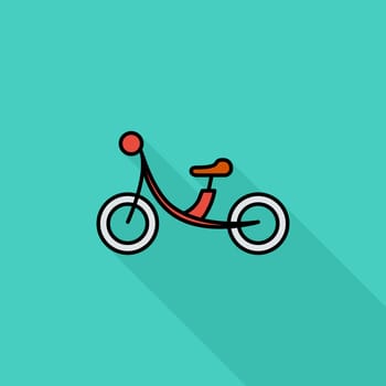 Bicycle icon. Flat vector related icon with long shadow for web and mobile applications. It can be used as - logo, pictogram, icon, infographic element. Vector Illustration.