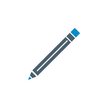 Pencil related vector glyph icon. Isolated on white background. Vector illustration.