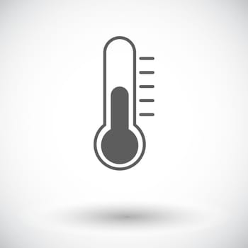 Thermometer. Single flat icon on white background. Vector illustration.