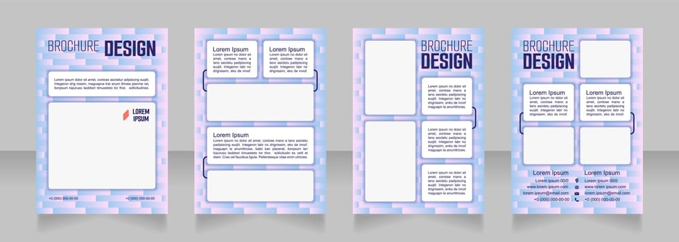 Dance studio classes blank brochure design. Template set with copy space for text. Premade corporate reports collection. Editable 4 paper pages. Smooch Sans Light, Bold, Arial Regular fonts used