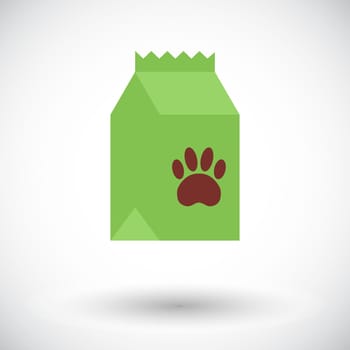Pet food bag icon. Flat vector related icon for web and mobile applications. It can be used as - logo, pictogram, icon, infographic element. Vector Illustration.