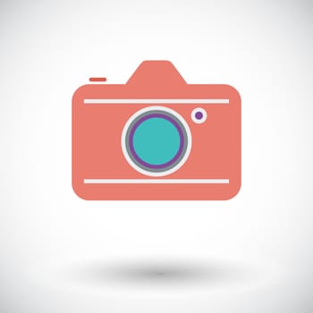 Camera. Flat vector icon for mobile and web applications. Vector illustration.