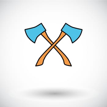 Axe. Flat icon on the white background for mobile and web applications. Vector illustration.