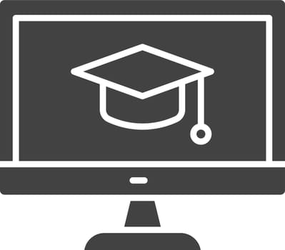 Online Course Icon image. Suitable for mobile application.