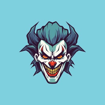 Clown E-Sport vector mascot logo design with modern illustration