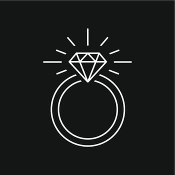 Ring Diamond Engagement Ring. vektor illustration 10 eps