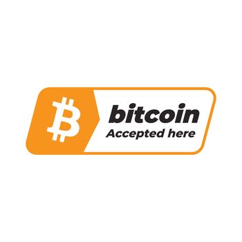 Accept Bitcoin for Payment sign.