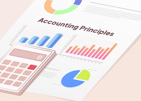 Follow accounting principles for accurate financial reporting. Ensure compliance and transparency in financial data. Boost confidence in analysis and decision-making. Vector illustration