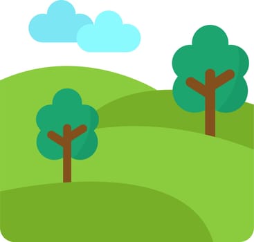 Grasslands Icon image. Suitable for mobile application.