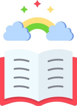 Story Book Icon image. Suitable for mobile application.