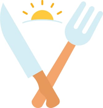 Sunrise Breakfast Icon image. Suitable for mobile application.