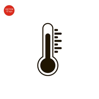 Thermometer classic sign simple icon on background