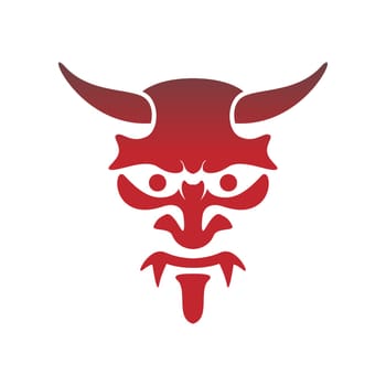 Demon logo icon design illustration
