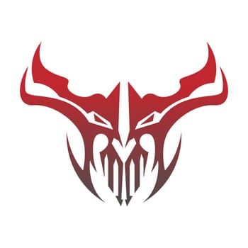 Demon logo icon design illustration