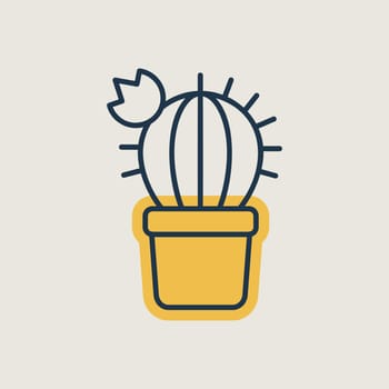 Cactus outline icon. Workspace sign. Graph symbol for your web site design, logo, app, UI. Vector illustration, EPS10.