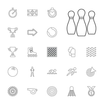 symbol,game,icon,sign,isolated,competition,bowling,exercising,running,ball,swimming,dart,award,gloves,white,design,medal,vector,man,pitch,trophy,graphic,chess,set,black,whistle,football,target,shuttlecock,field,background,success,boxing,volleyball,illustration,skate,sport,roller,board,stopwatch,object