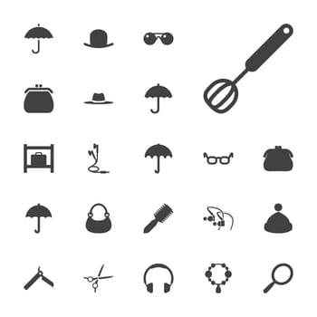 symbol,mirror,medical,beauty,headphones,icon,sign,isolated,winter,bag,protection,storage,glasses,hair,white,modern,luggage,flat,design,hat,vector,graphic,bllade,brush,sunglasses,set,umbrella,black,equipment,necklace,handle,scissors,corolla,background,silhouette,style,razor,illustration,accessory,purse,object,fashion,earphones