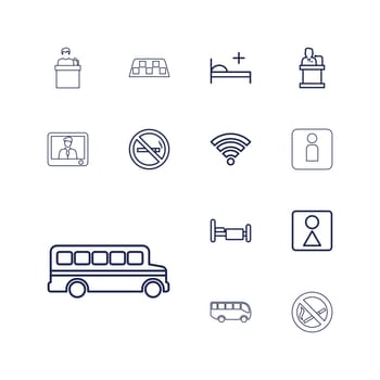 bed,symbol,no,bus,medical,tv,woman,conference,fi,airoirt,concept,icon,sign,isolated,wc,wi,white,public,design,smoking,vector,man,female,graphic,set,c,business,black,taxi,people,stop,background,person,speaker,silhouette,information,guest,illustration,travel