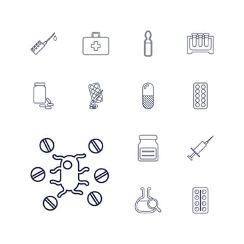 symbol,treatment,pills,medical,pharmaceutical,icon,isolated,cure,pill,virus,drug,tablet,search,and,kit,aspirin,vector,graphic,illness,chemistry,set,test,health,medicine,medication,vitamin,rash,tube,paints,ampoule,pharmacy,illustration,aid,injection,first,care