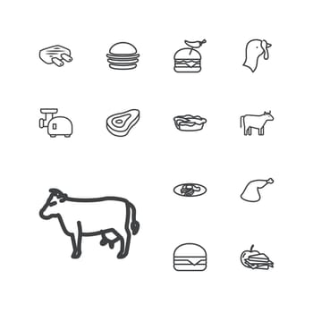 pepper,symbol,lunch,egg,icon,sign,isolated,beef,cow,pie,leg,cheese,apple,white,burger,and,design,vector,graphic,element,art,set,grinder,black,sandwich,food,fried,meal,bacon,with,nutrition,background,turkey,silhouette,meat,animal,illustration,cheeseburger,object