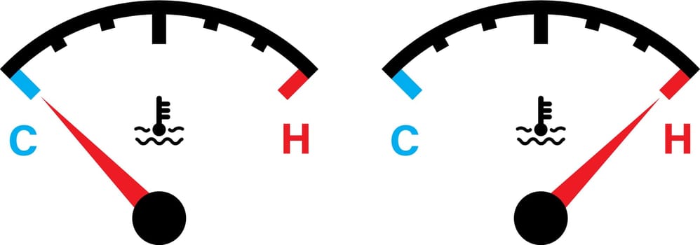 Temperature car gauge icon meter