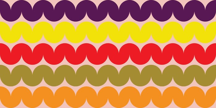 Geometric wavy curve stripes glowing line fabric seamless pattern. Eps10. Modern fashion design for wallpaper, fabric, interior decor and clothing.