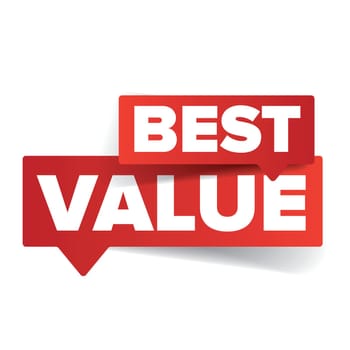 Best value tag speech bubble vector