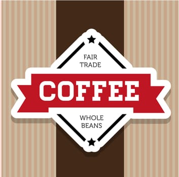 Fair trade Coffee vintage label vector