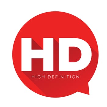 HD button - High Definition vector
