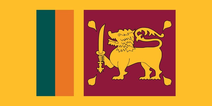 National flag of Sri Lanka that can be used for celebrating national days. Vector illustration