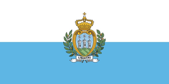 National flag of San Marino that can be used for celebrating national days. Vector illustration