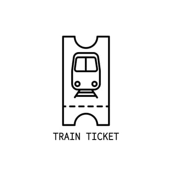 Outline train ticket icon.train ticket vector illustration. Symbol for web and mobile