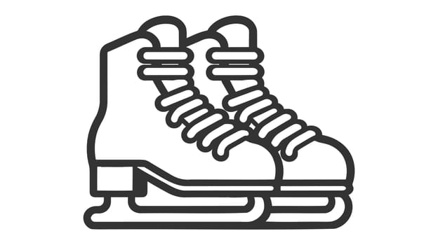 Vector icon illustrating a pair of ice skates.