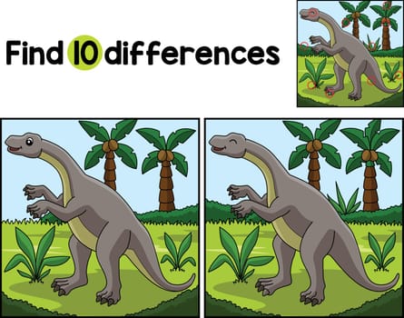 Find or spot the differences on this Lufengosaurus Dinosaur Kids activity page. It is a funny and educational puzzle-matching game for children.