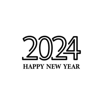 HAPPY NEW YEAR 2024, simple and modern