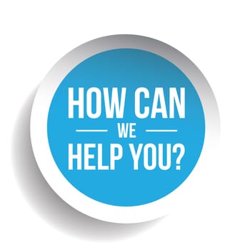 How can we help you? Vector label