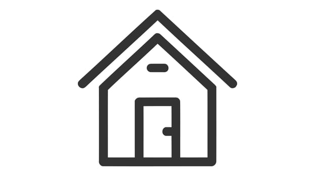 Minimal home icon - web homepage symbol - vector website sign.