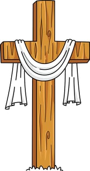 This cartoon clipart shows a Cross in Calvary illustration.