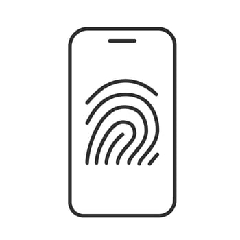 Phone with fingerprint icon