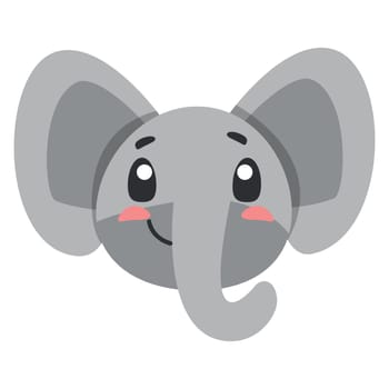 cute animal elephant icon, flat illustration for your design flat style