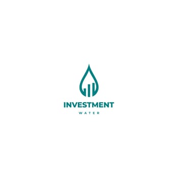 Water Investment Logo Design Icon, Nature Investment Logo Concept