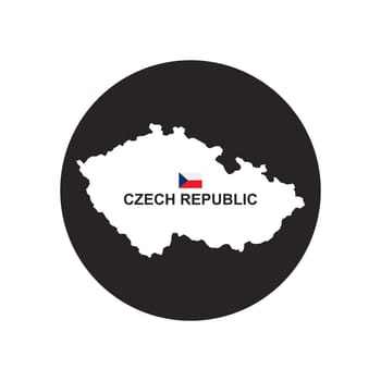 Czech Republic map icon vector illustration symbol design